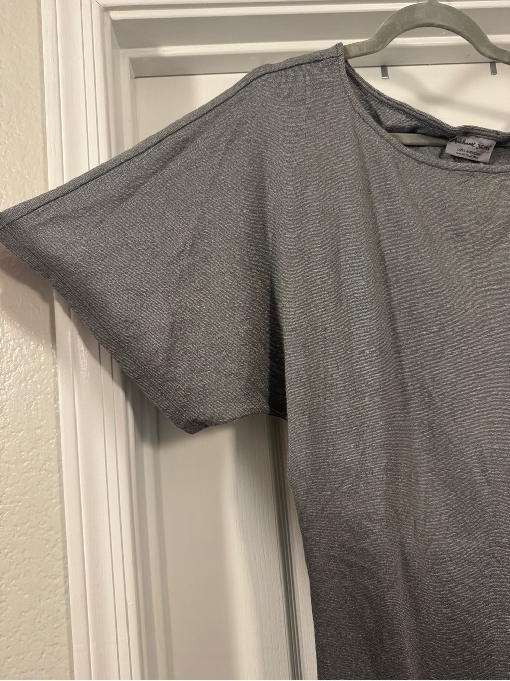 Michael Stars Charcoal Gray Short-Sleeve Shift Dress - Picture 6 of 13